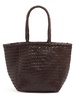 Grace Small woven leather basket bag
