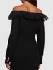 Tweed bouclé off-the-shoulder jacket