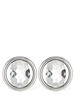 Oval crystal stud earrings