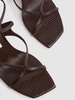 85mm Azie lizard print leather sandals