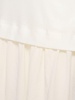 Crepe de chine & taffeta midi dress