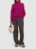 High neck knit sweater