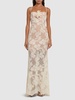 Embellished lace maxi dress