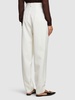 Wool & silk straight leg pants