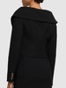 Off-shoulder wool cardigan