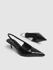 105mm Emma croc embossed slingbacks