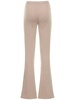 Wool blend knit straight pants