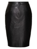 Tyra leather blend pencil midi skirt