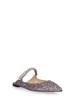 Bing glittered fabric flat mules