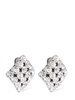 Square crystal stud earrings