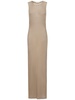 Recycled mesh tuck back maxi dress