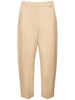 Iconic pleated satin cropped pants