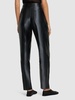 Silk & linen high waist straight pants