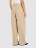 Golden wool wide leg pants
