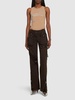 Crystal logo tulle tank top