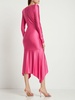 Asymmetric viscose jersey midi dress