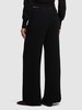 Chunky knit cotton blend wide pants