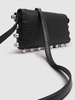 Roz pebbled leather wallet w/chain