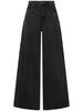 Denim wide pants