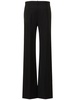 Wool & mohair high waist wide pants