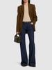 Cotton denim flared jeans
