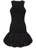 Bubble rib knit viscose blend mini dress