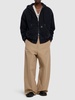 Plass cotton twill wide pants