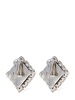 Square crystal stud earrings