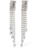 Square earrings w/ fringe