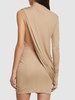 Draped viscose jersey mini dress