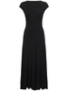 Jersey flared long dress