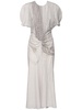 Gathered-waist midi dress