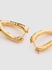 Medium hammered hoop earrings
