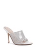 105mm PVC & lamé mule sandals