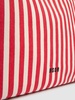 Striped canvas shopping bag