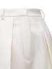 Wool & silk straight leg pants