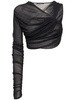 Draped viscose crop top
