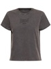 Graphic shrunken cotton rib t-shirt