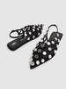 10mm Grid suede ballerina flats