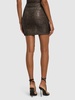 Livia draped sequined mesh mini skirt