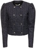 Sequined tweed double breasted jacket