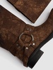 35mm Balius coated denim biker boots