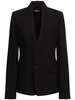 Sady fitted collarless viscose blazer