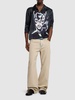Sojama Cat Woman print satin shirt