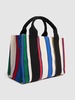 Small striped canvas shopping bag