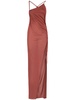 Viscose crepe long dress