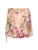 Luna printed viscose mini wrap skirt