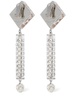 Crystal earrings w/ pendant