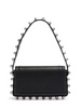 Roz pebbled leather wallet w/chain