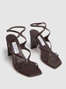 85mm Azie lizard print leather sandals